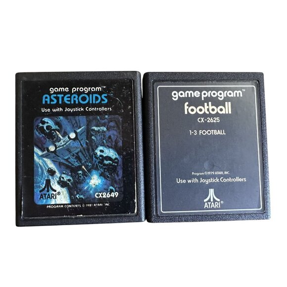 Vintage Atari 2600 Games 2 Games Football & Asteroids - Picture 1 of 4